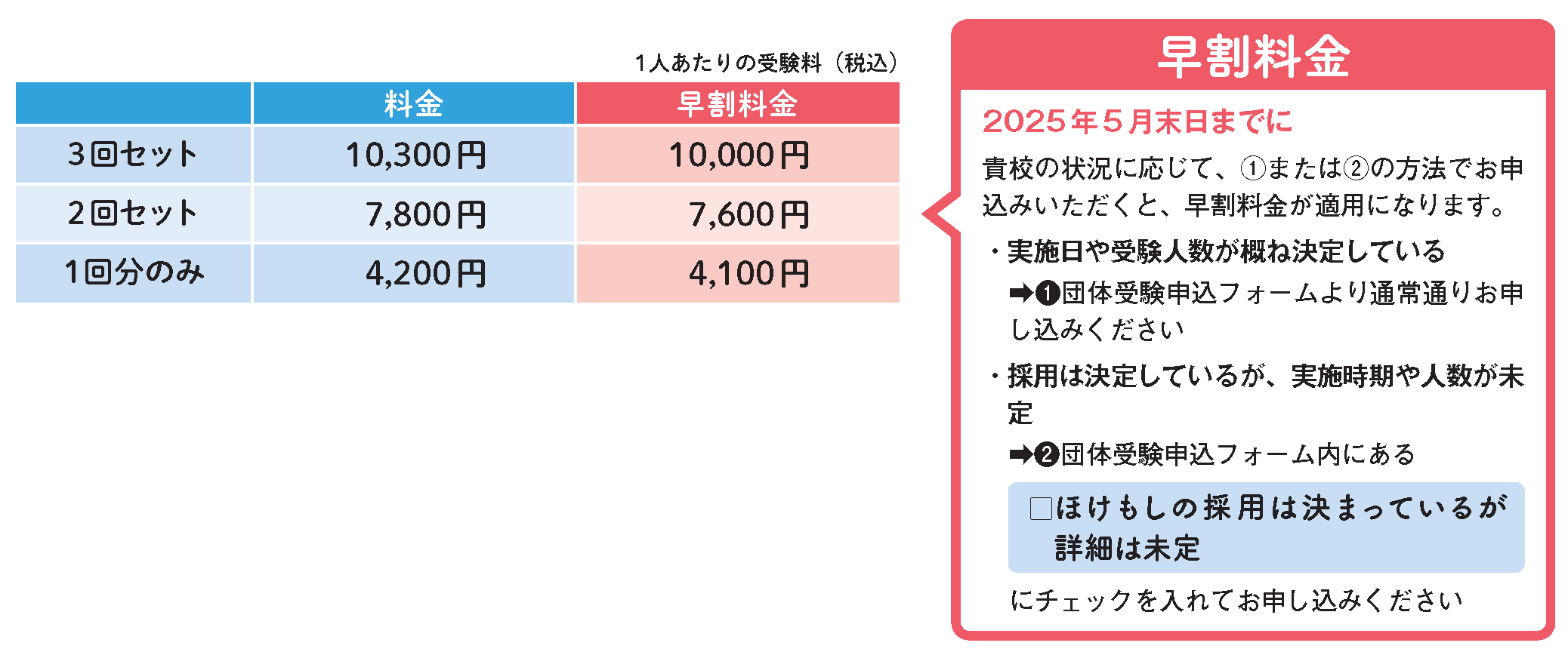 ほけもし料金（団体）