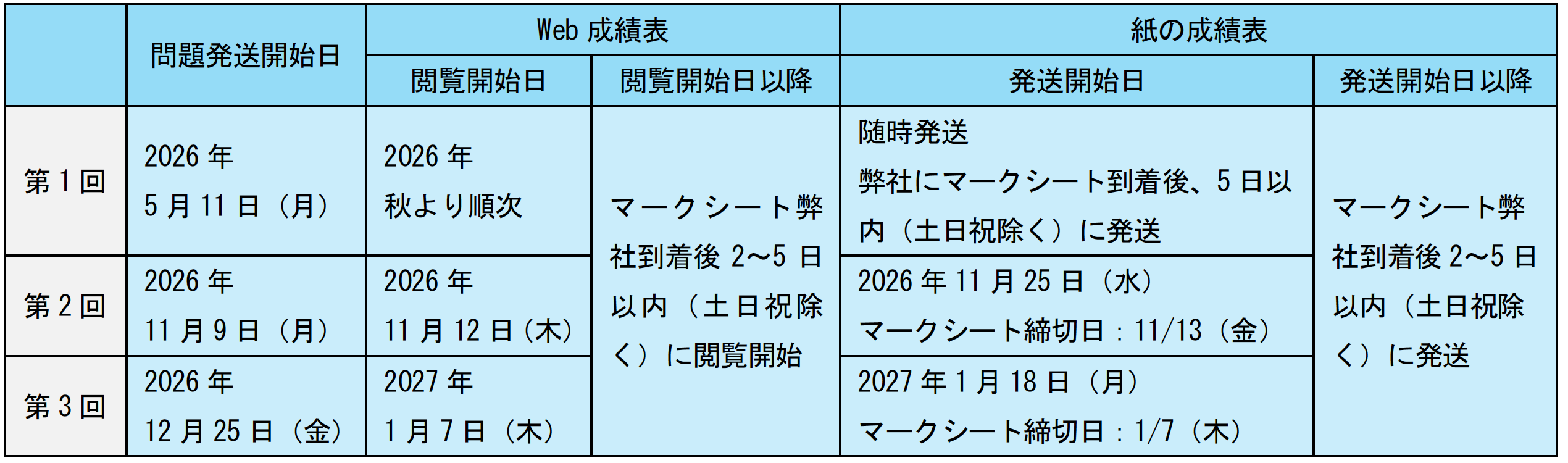 ほけもし日程（個人）